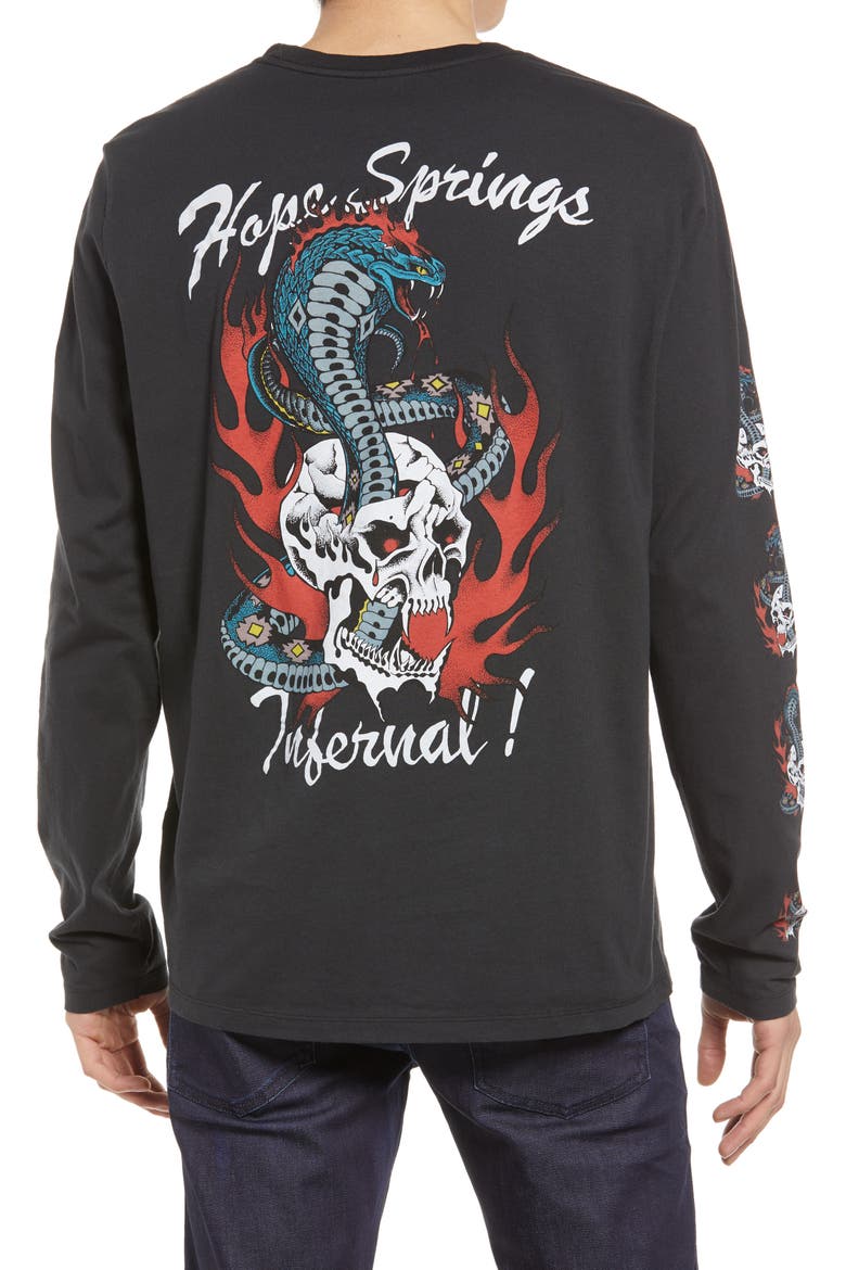 Men's Viper Long Sleeve Graphic Tee, Alternate, color, JET BLACK