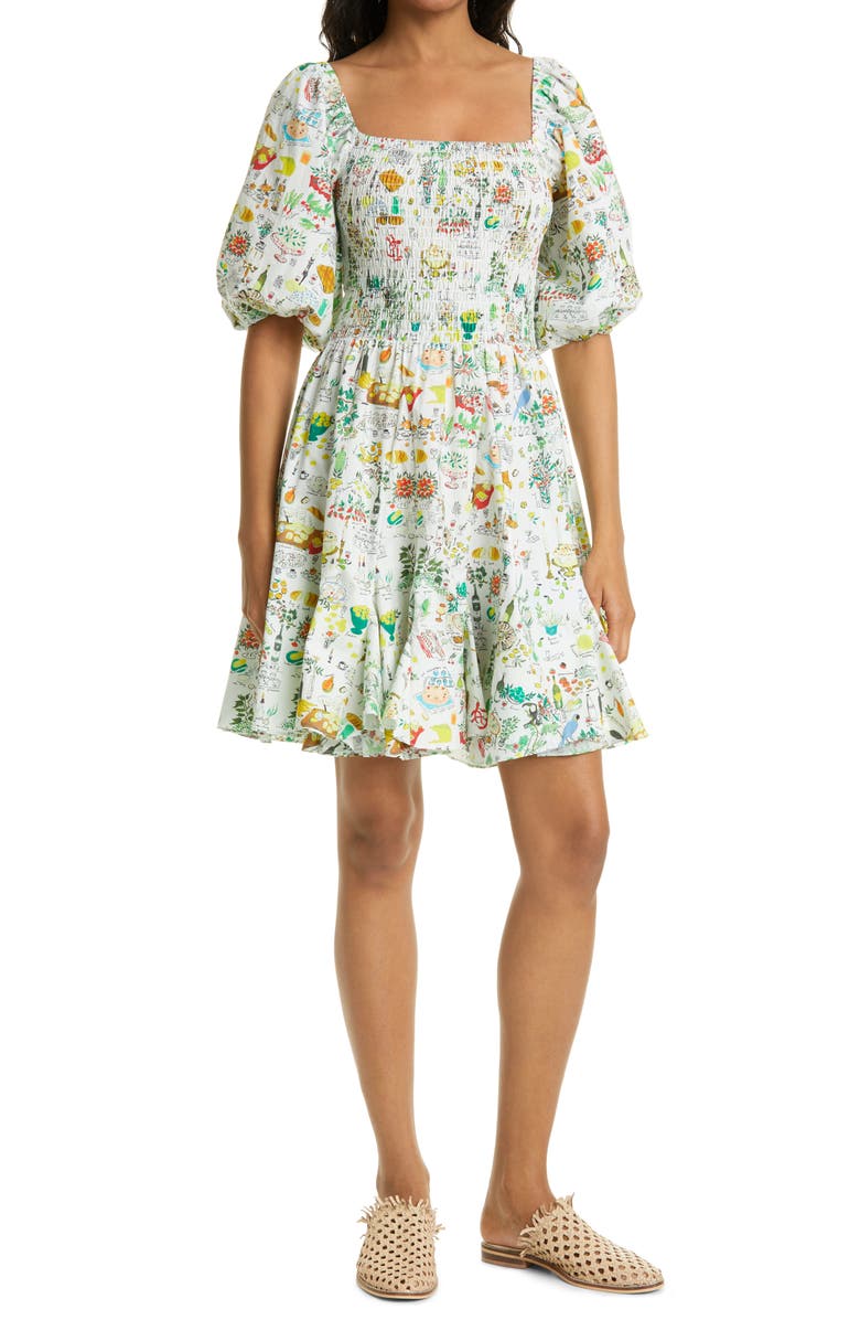 RHODE Astrid Print Dress, Main, color, 