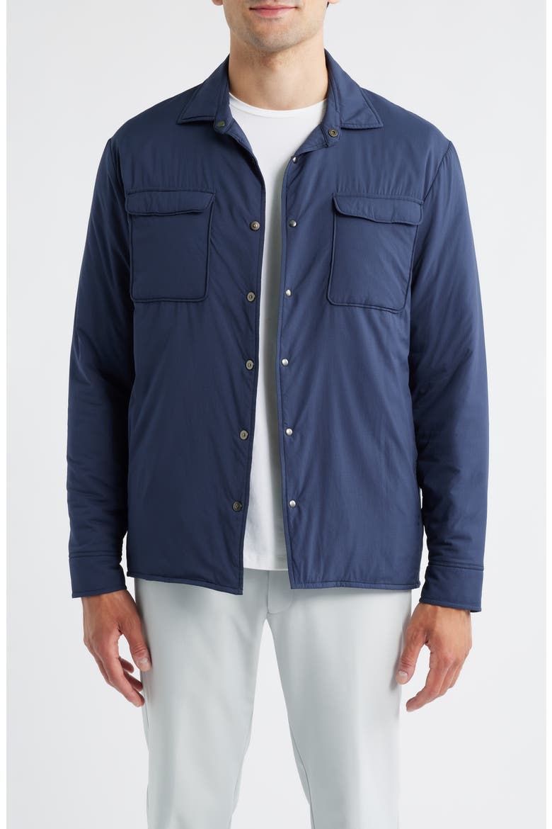 Denzel Featherweight Nylon Snap-Up Shirt Jacket, Main, color, WAKE