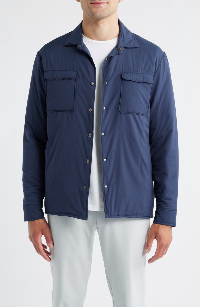 johnnie-O Denzel Featherweight Nylon Snap-Up Shirt Jacket, Main, color, Wake