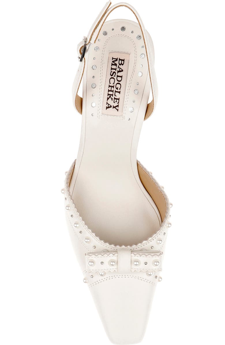 Badgley Mischka Collection Gizelle Slingback Pump, Alternate, color, White Leather