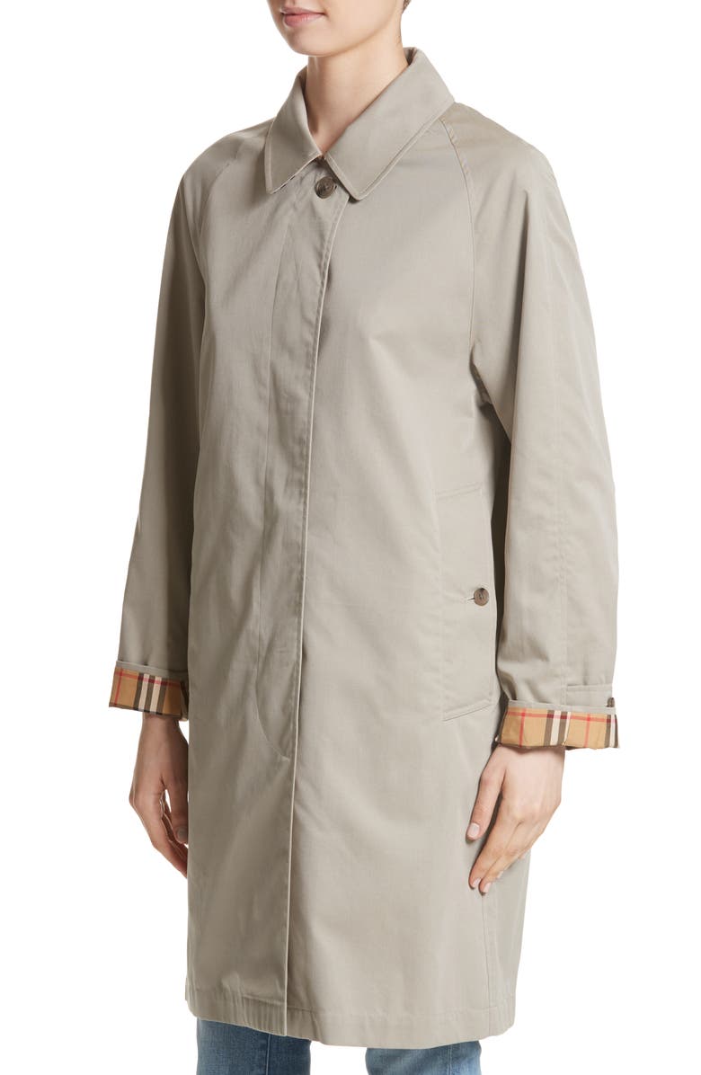 Burberry Camden Cotton Car Coat, Alternate, color, 