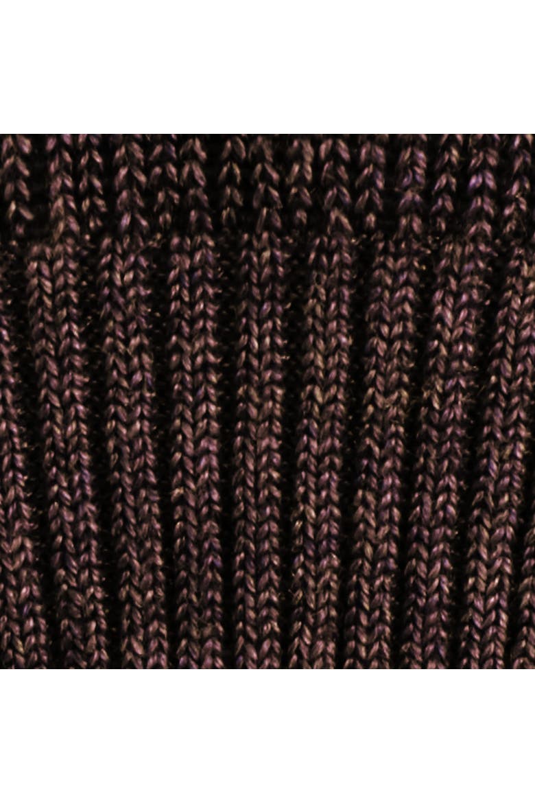 Ribbed Silk Socks, Alternate, color, DARK BROWN