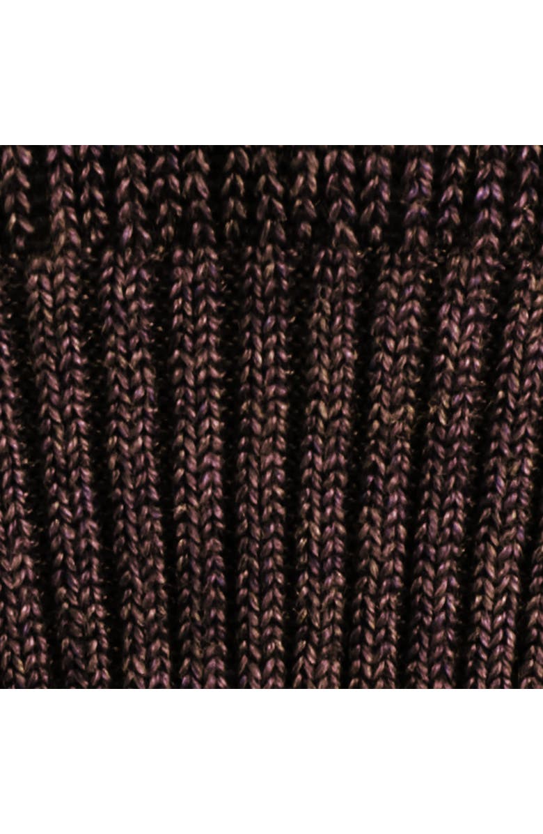 COS Ribbed Silk Socks, Alternate, color, Dark Brown