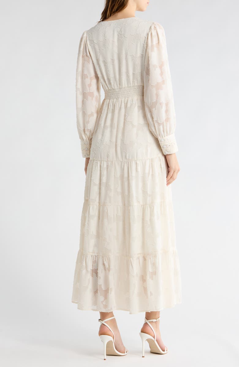 Love By Design Devin Long Sleeve Maxi Dress, Alternate, color, Ivory Print