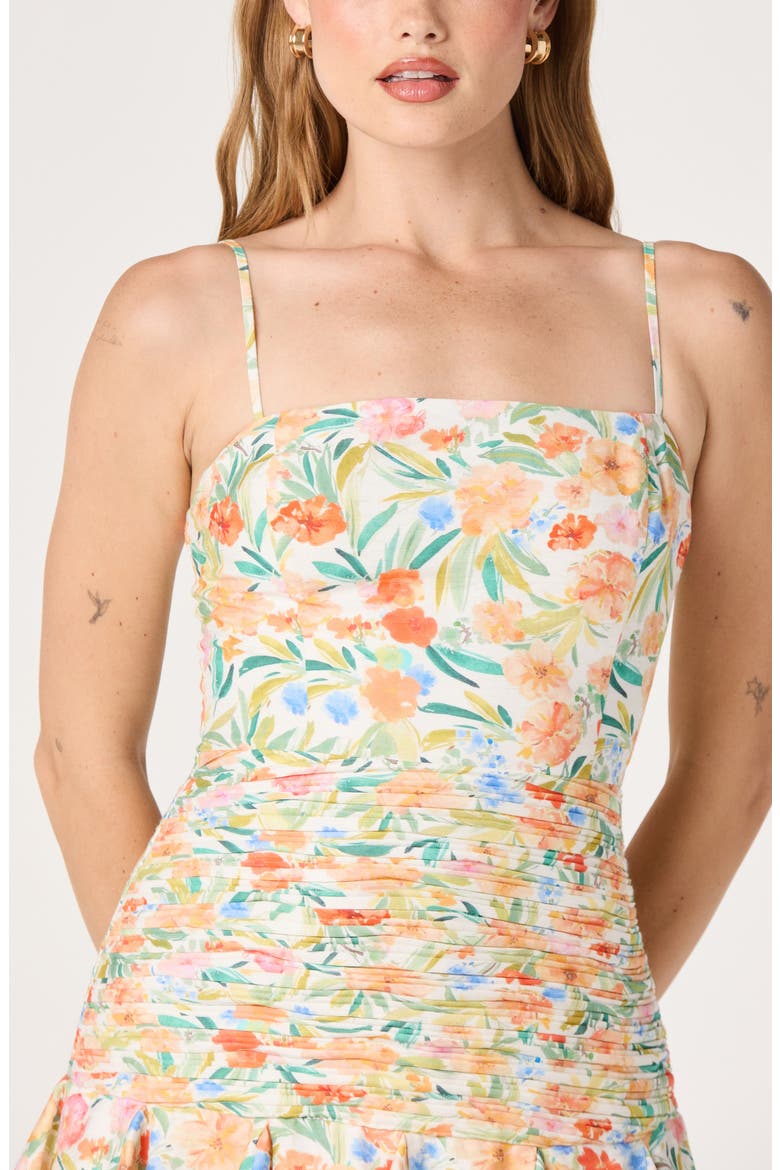 Amelia Floral Minidress, Alternate, color, WHITE MULTI FLORAL