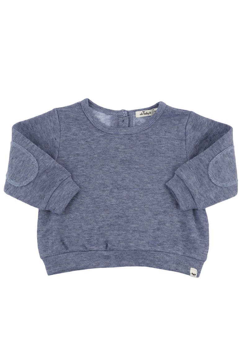 Mini Honeycomb Elbow Patch Boxy, Main, color, Denim
