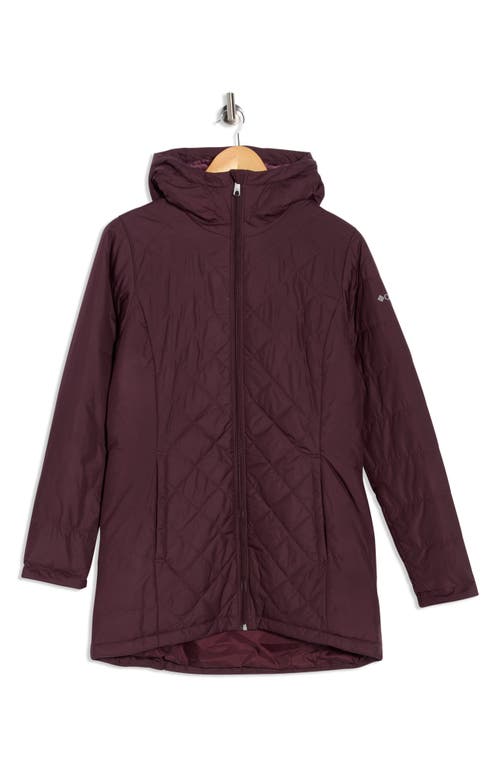 Columbia Snowmelt Valley Water Repellent Quilted Jacket In Burgundy
