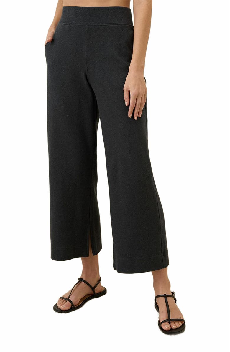 Pact Organic Cotton Airplane Wide Leg Pant - 29" Inseam, Alternate, color, Charcoal Heather