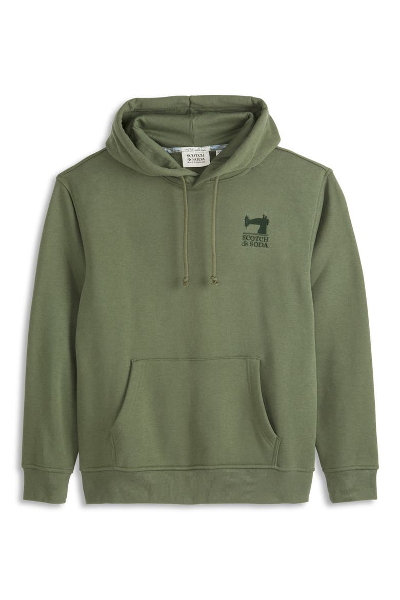 Relaxed Fit Fleece Graphic Hoodie, Main, color, THYME