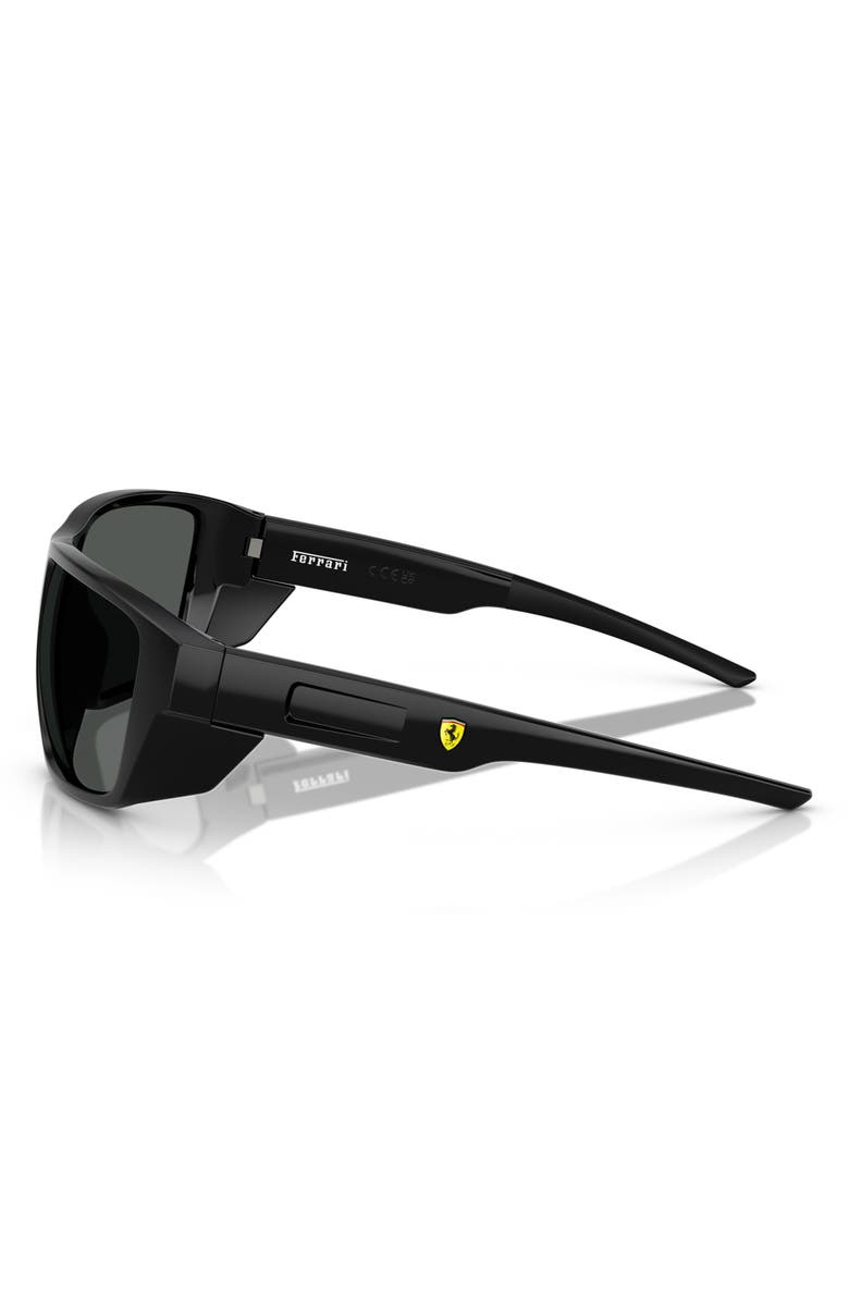Scuderia Ferrari 61mm Rectangular Sunglasses, Alternate, color, Black