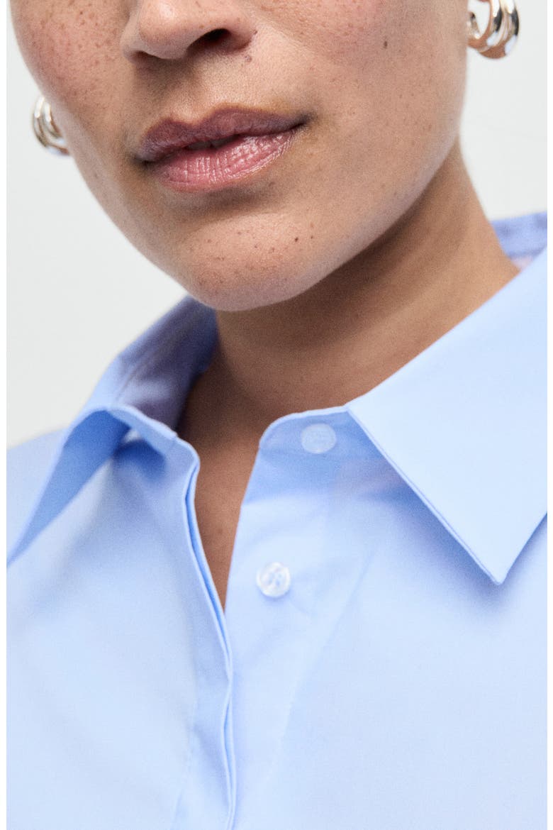 Slim Fit Stretch Poplin Button-Up Shirt, Alternate, color, SKY BLUE