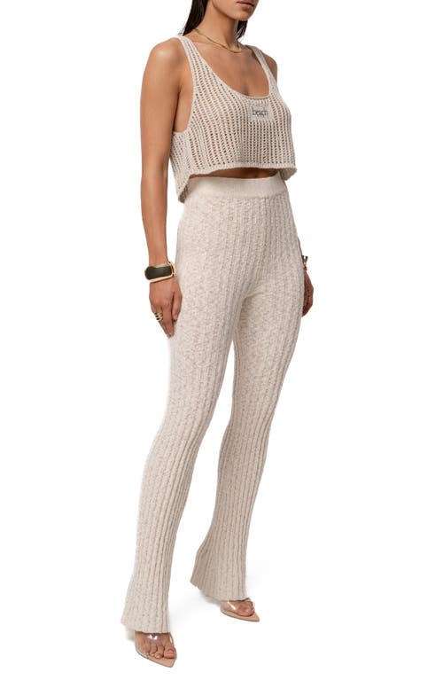 Jluxlabel Island Nights Open Knit Crop Top In White