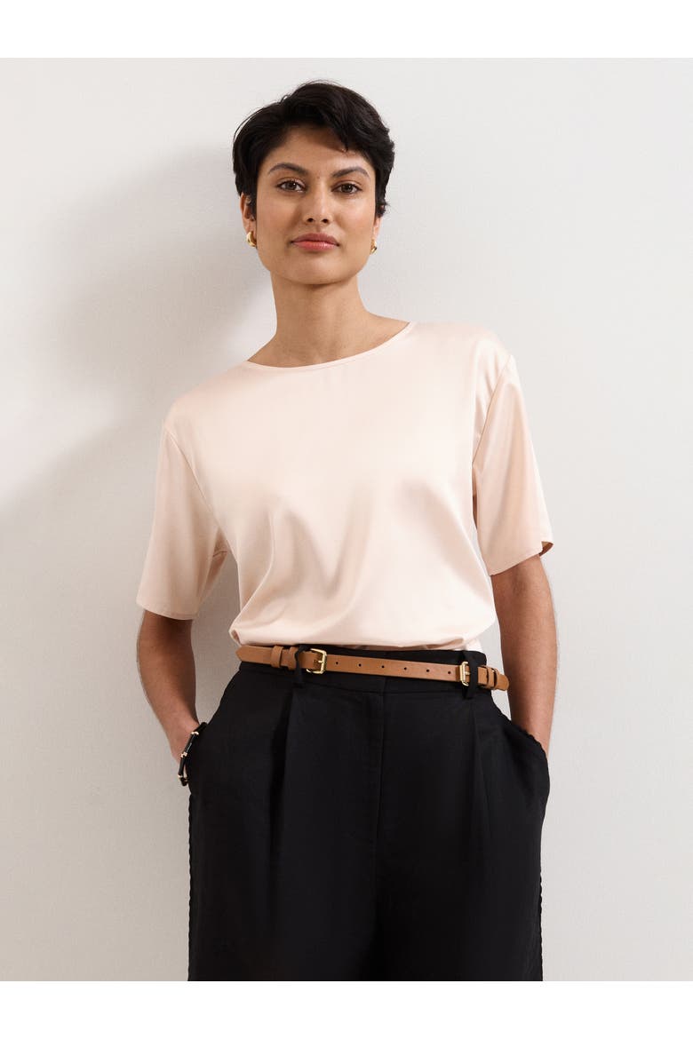 Francesca Satin Top, Main, color, Pale Pink