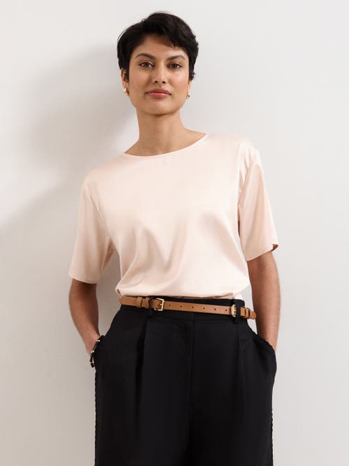 Phase Eight Francesca Satin Top in Pale Pink at Nordstrom, Size 4