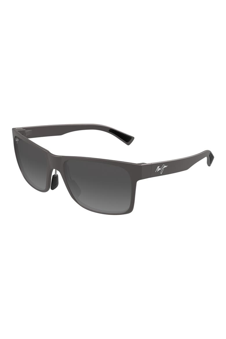 Ho'opili 58mm PolarizedPlus2® Wrap Sunglasses, Alternate, color, GREY