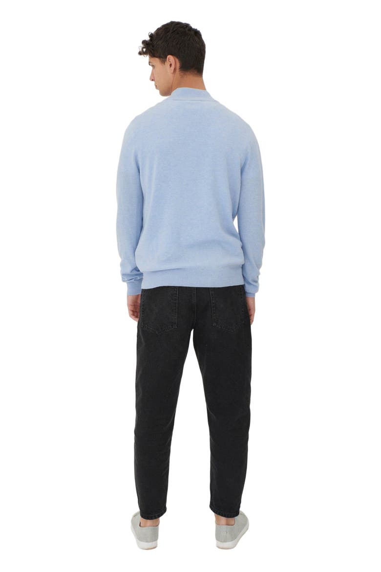 Essential Half-Zip Cashmere Sweater, Alternate, color, light blue