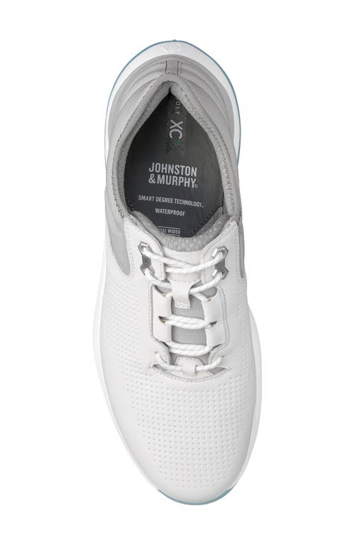 Johnston & Murphy Hts1-luxe Waterproof Golf Shoe In Gray