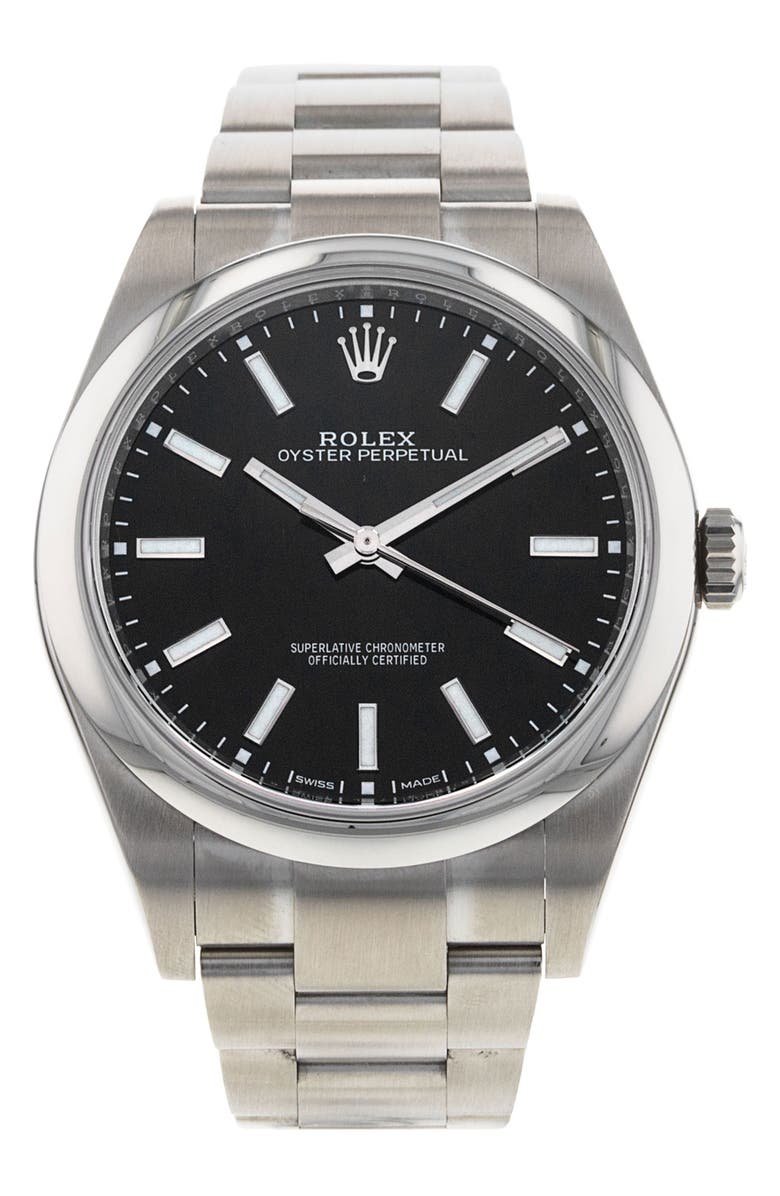 Watchfinder & Co. Rolex Preowned 2018 Oyster Perpetual Automatic Bracelet Watch, 39mm, Main, color,