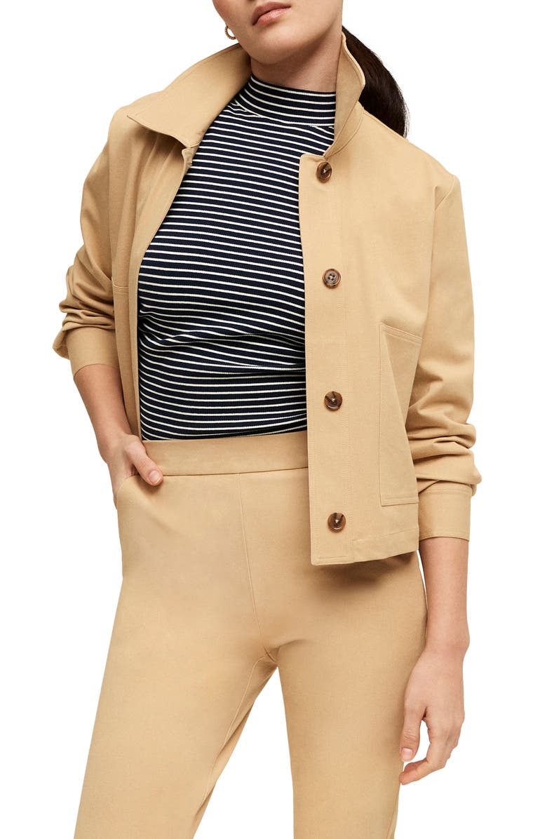 Isaac Mizrahi New York Stretch Twill Crop Jacket, Main, color, 