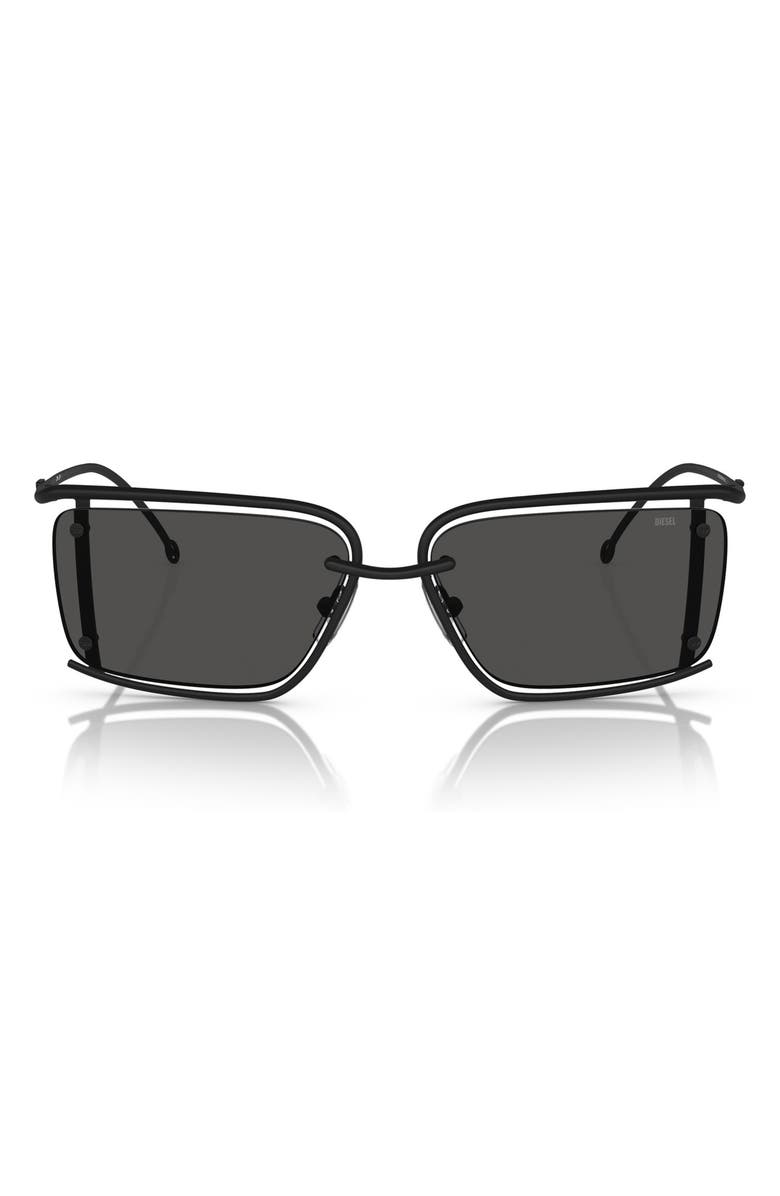 DIESEL<sup>®</sup> 57mm Rectangular Sunglasses, Main, color, 