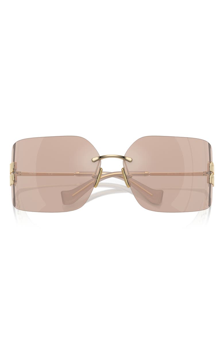 Miu Miu 80mm Oversize Irregular Sunglasses, Main, color, Pale Gold
