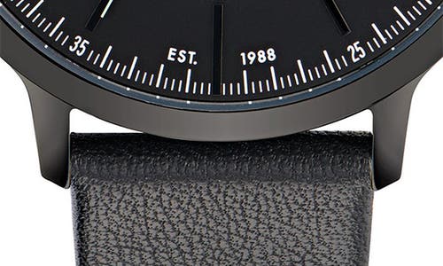 Ted Baker Haarvin Chronograph Leather Strap Watch, 44mm In Black