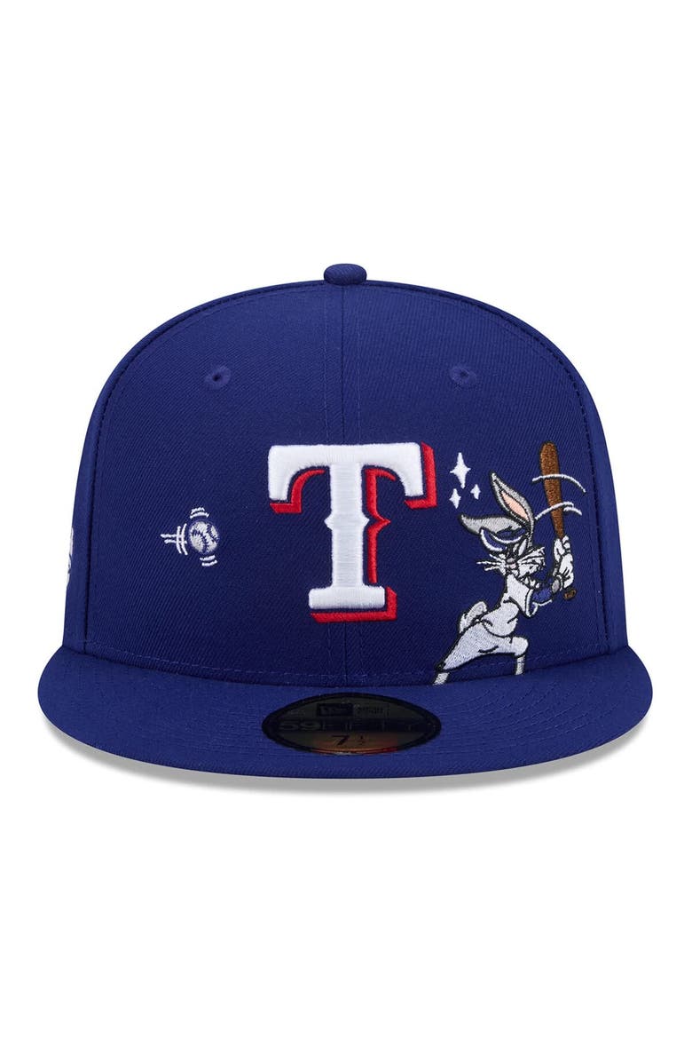 New Era Men's New Era Royal Texas Rangers Looney Tunes Bugs Bunny 59FIFTY Fitted Hat, Alternate, color, Dark Blue