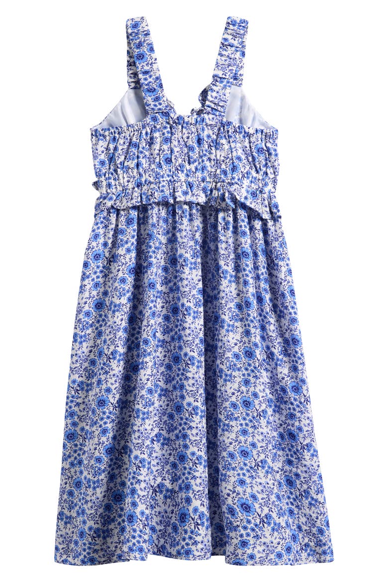 Kids' Floral Ruffle Party Dress, Alternate, color, BLUE FLORAL