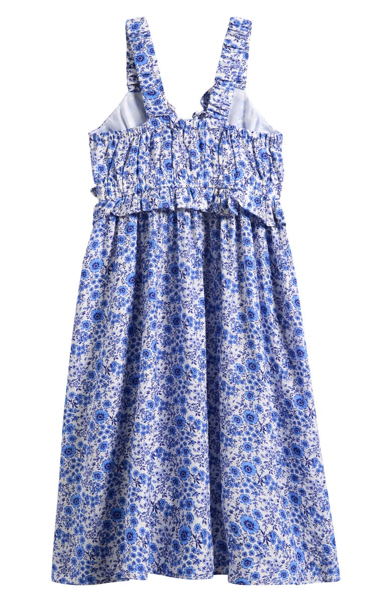 Iris & Ivy Kids' Floral Ruffle Party Dress, Alternate, color, Blue Floral