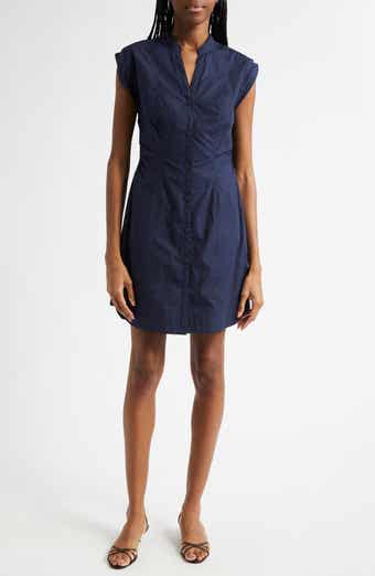 Derek Lam 10 Crosby Elyse Short Sleeve Tiered Cotton Shirtdress
