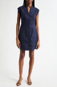 Derek Lam 10 Crosby Elyse Short Sleeve Tiered Cotton Shirtdress