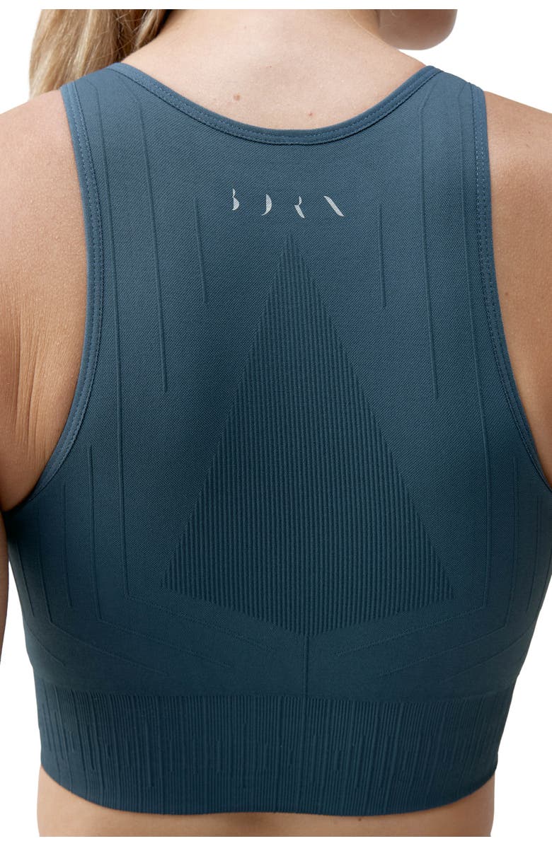 Born Living Yoga Nawal Medium Support Seamless Sport Top, Alternate, color, Stormy Grey