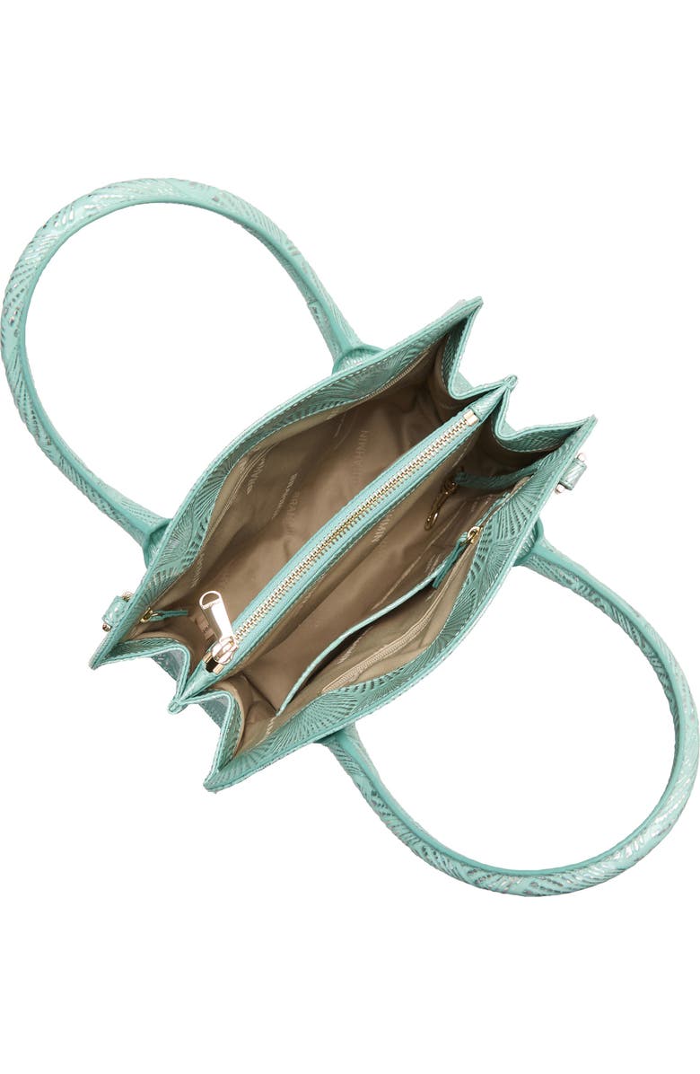 Brahmin Rosetta Embossed Leather Satchel, Alternate, color,