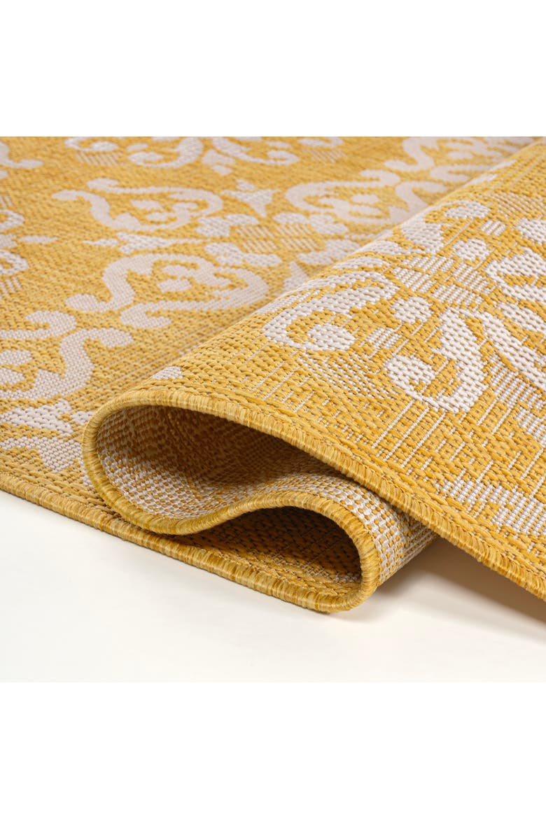 Amora Traditional Mediterranean Tile Design Indoor/Outdoor Area Rug, Alternate, color, Yellow/Cream