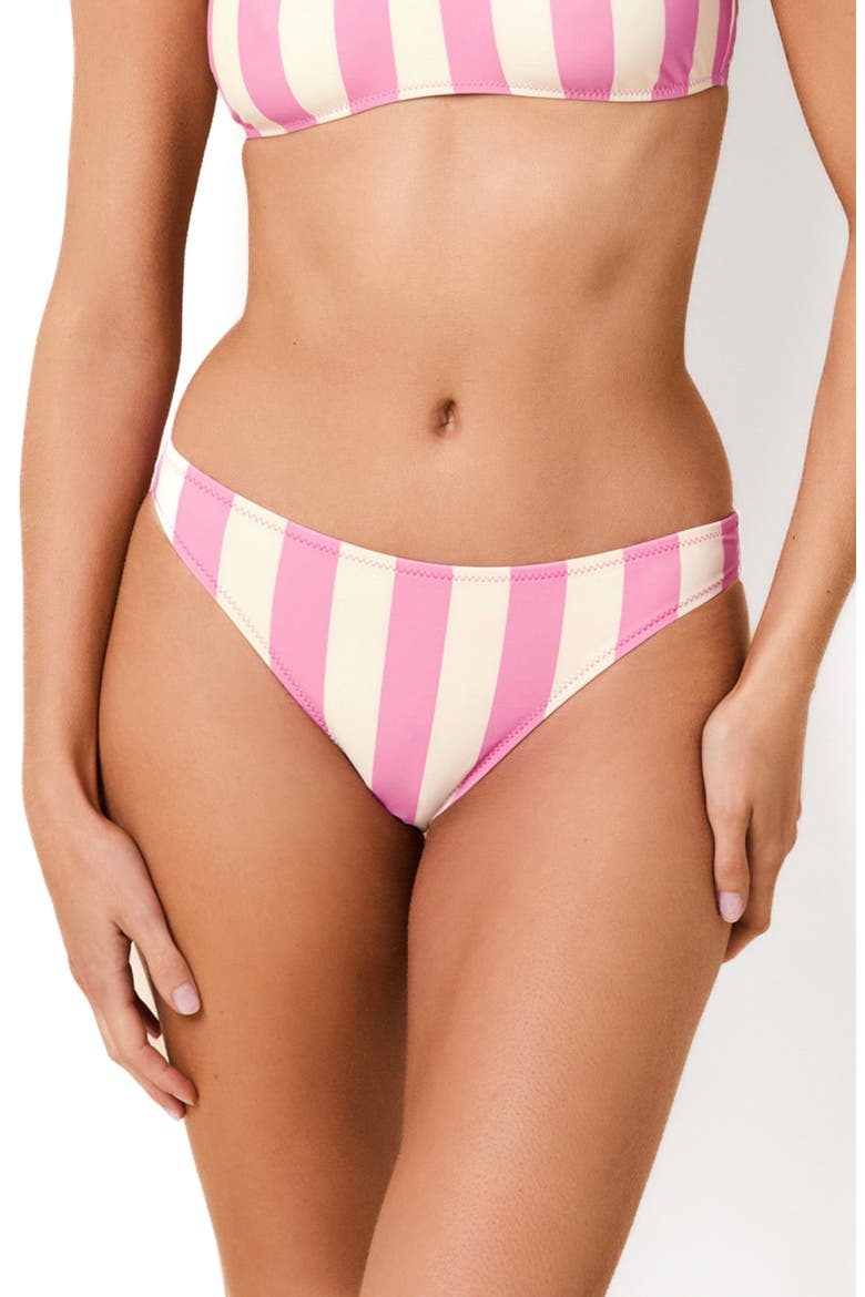 The Rachel Striped Bikini Bottoms, Main, color, 1 INCH STRIPE BON BON