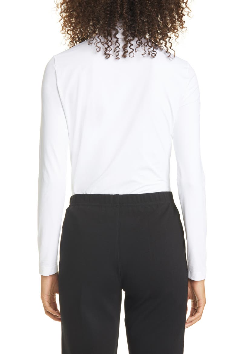 Nuda Fine Jersey Turtleneck Top, Alternate, color, WHITE