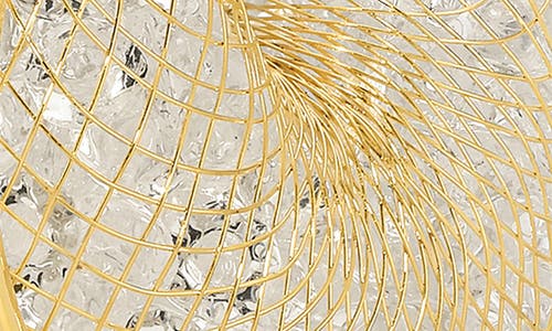 Eye Candy Los Angeles Aiysha Mesh Cz Huggie Earrings In Gold