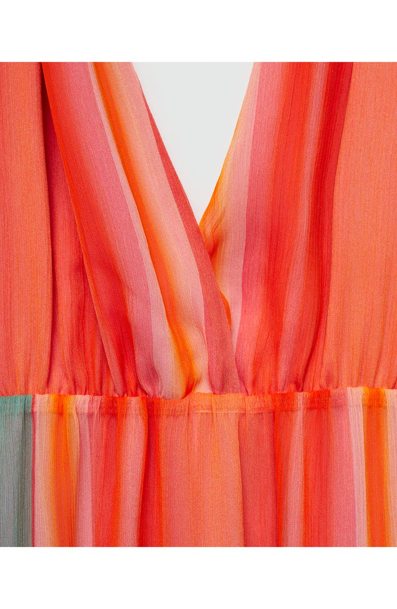 MANGO Stripe Chiffon Sundress, Alternate, color, 