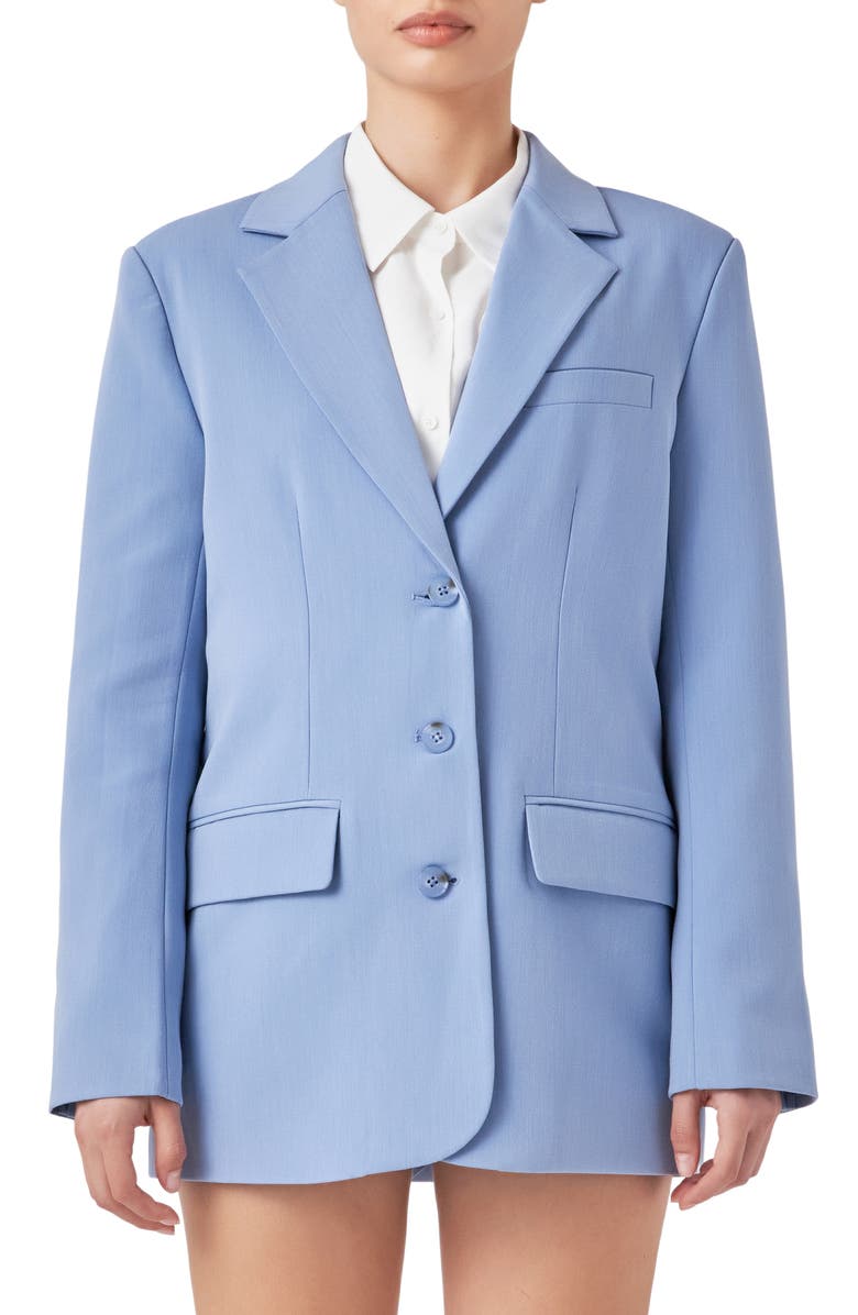 Endless Rose Suit Blazer, Main, color, Clean Blue