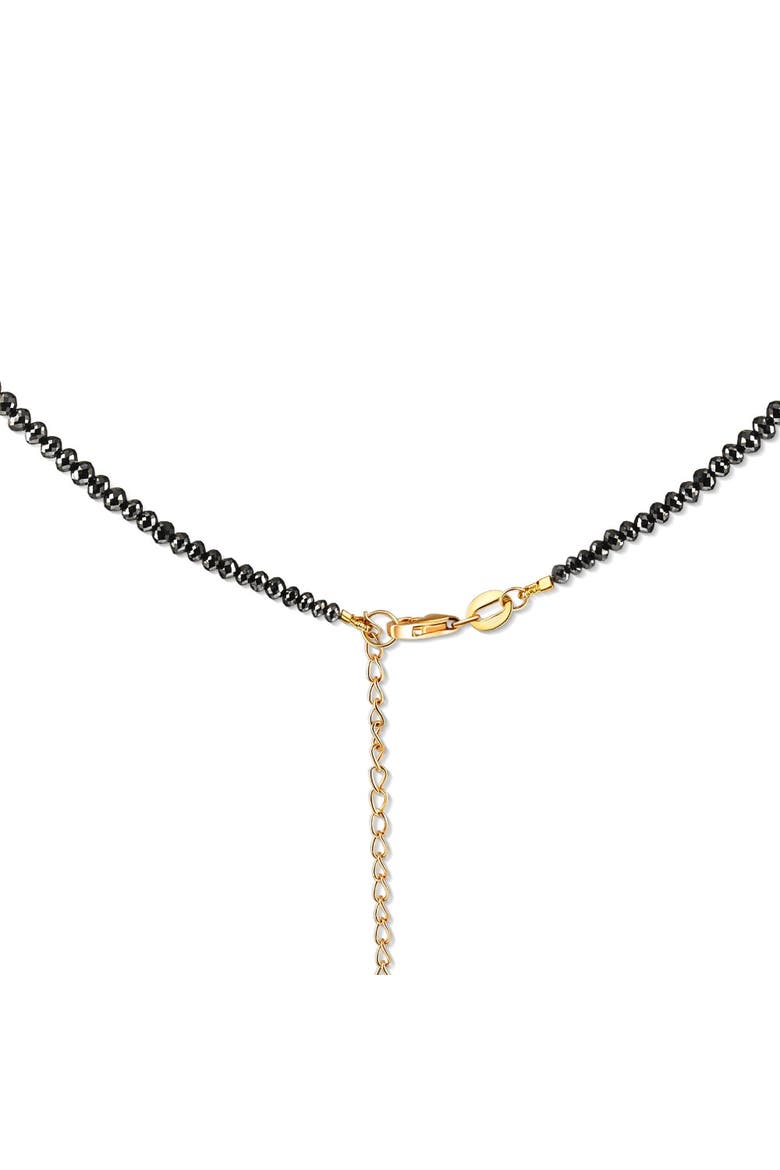 33Ct Black Diamond Necklace in 18K Gold 16" With 2" Extender, Alternate, color, 18k White Gold