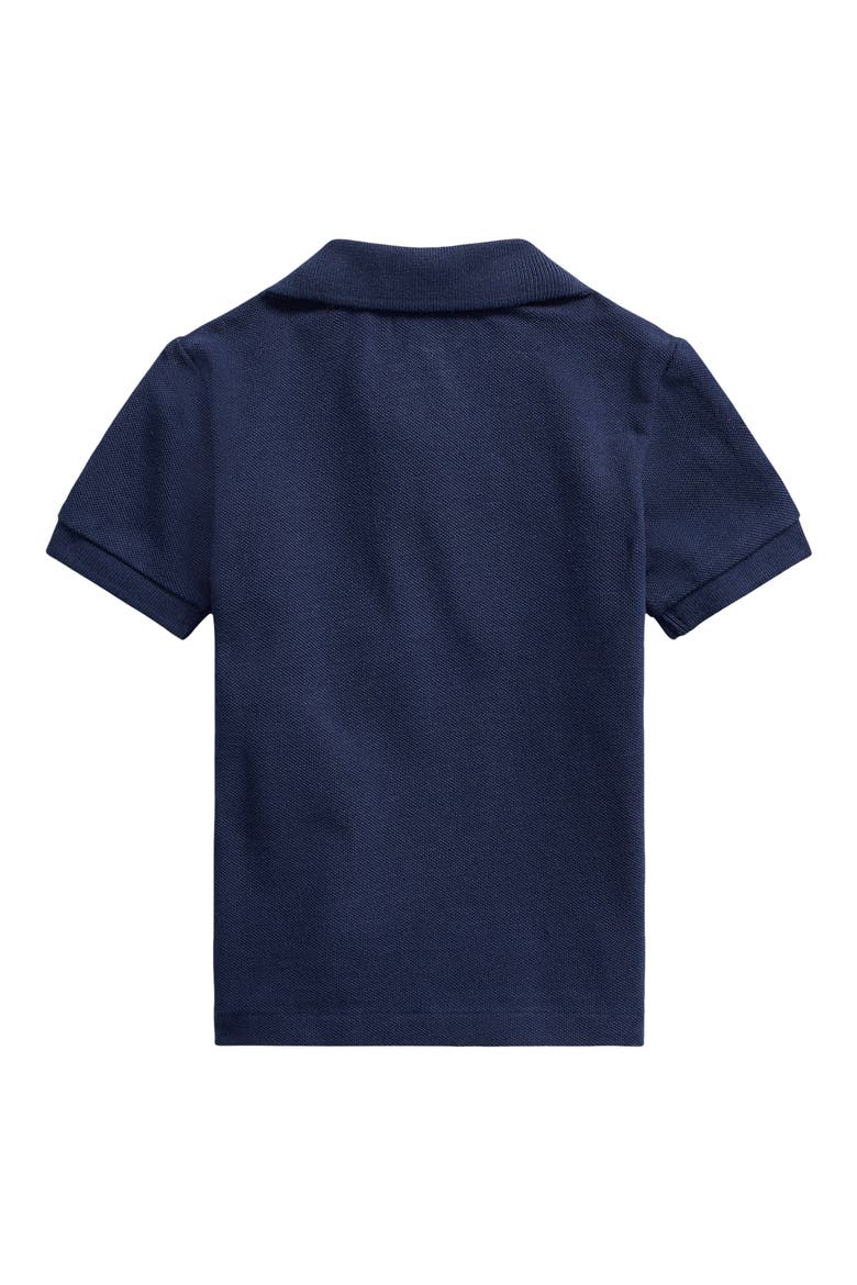 Mesh Sleeve Cotton Polo, Alternate, color, REFINED NAVY
