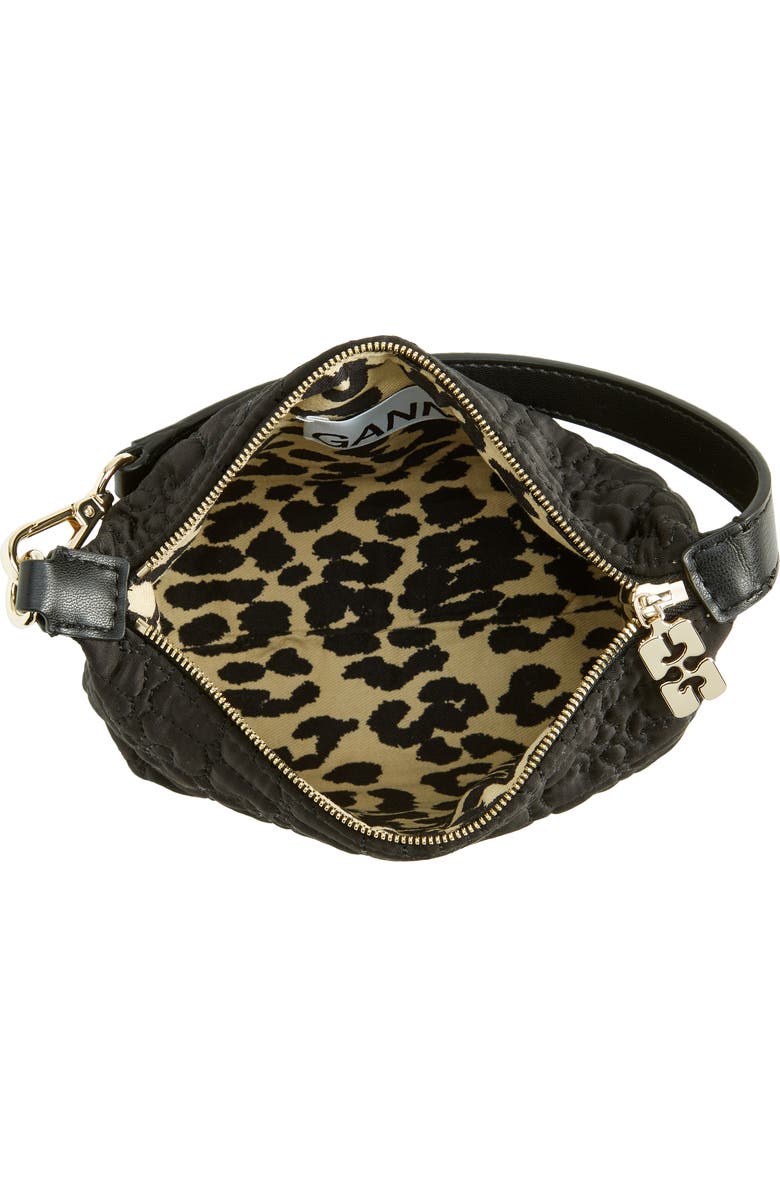 Ganni Small Butterfly Recycled Polyester Convertible Shoulder Bag, Alternate, color,