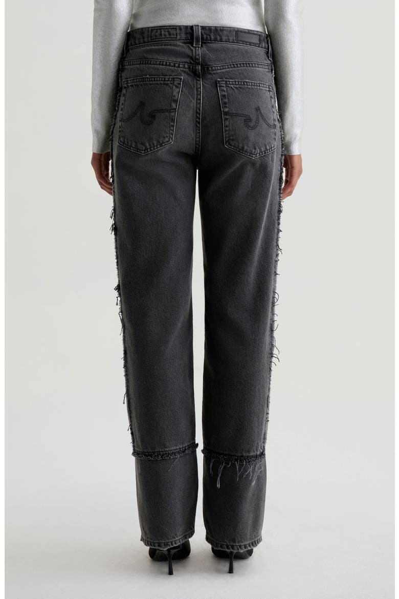 Brinley Fray Edge High Waist Straight Leg Jeans, Alternate, color, OVERNIGHT