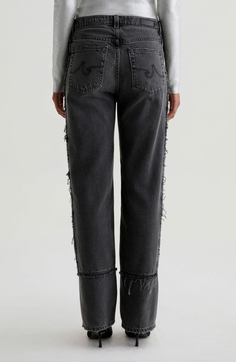 AG Brinley Fray Edge High Waist Straight Leg Jeans, Alternate, color, Overnight