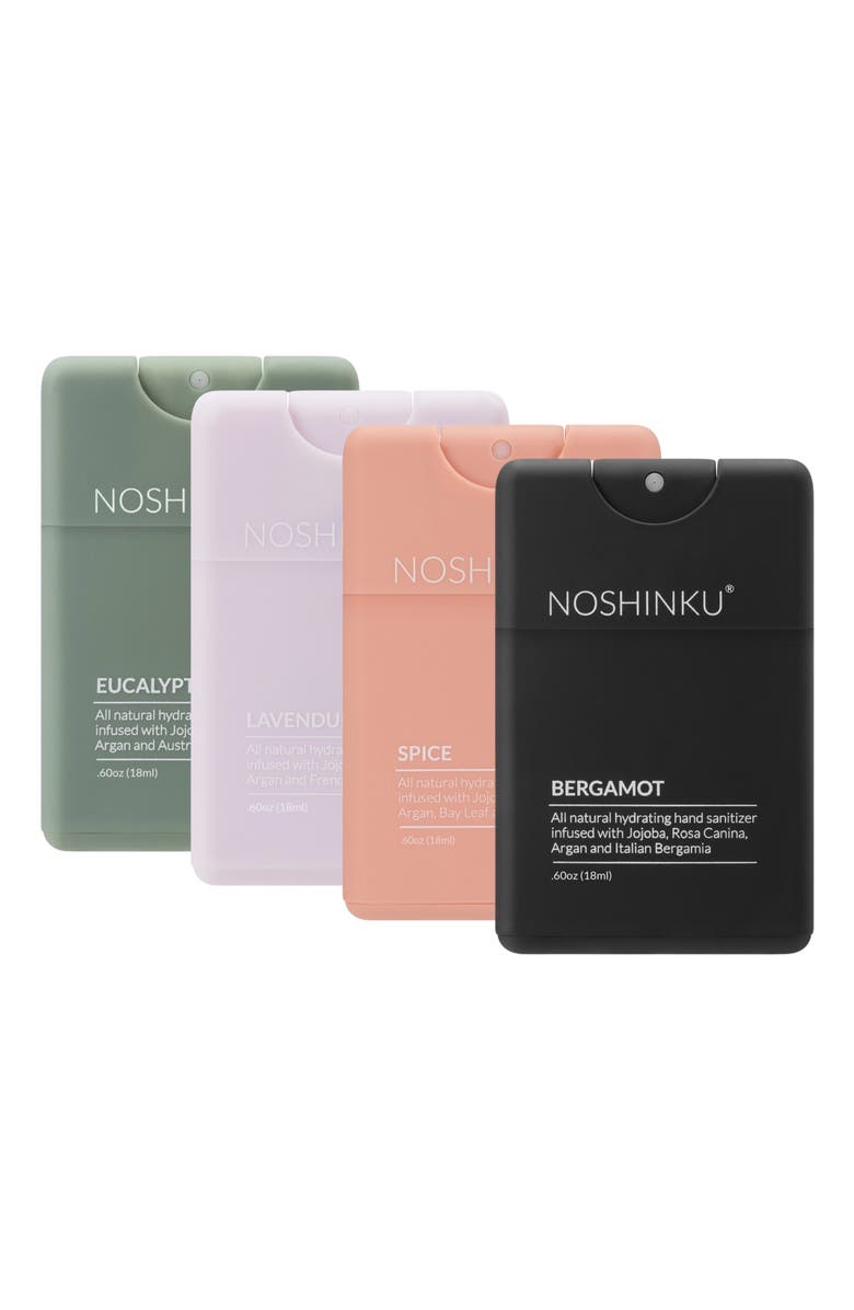 NOSHINKU Refillable Travel Size Nourishing Hand Sanitizer Set, Main, color, 