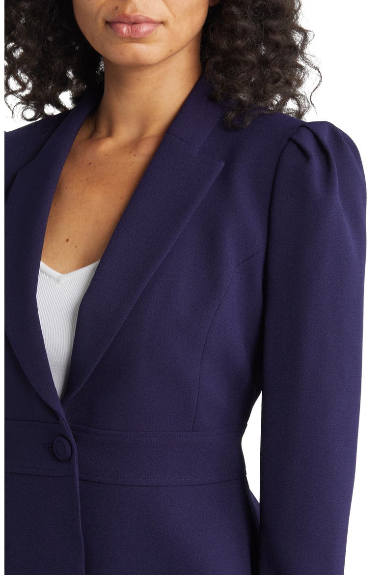 Peplum Blazer & Tapered Pants Set, Alternate, color, MIDNIGHT NAVY