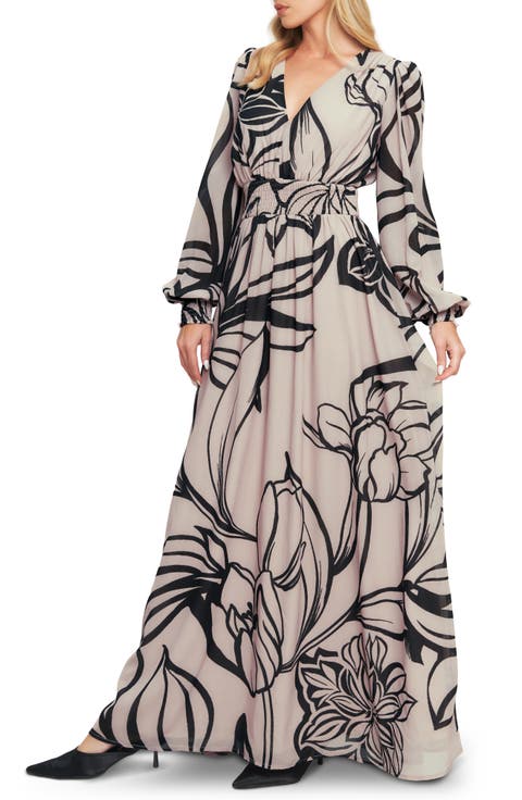 Floral Long Sleeve Maxi Dress