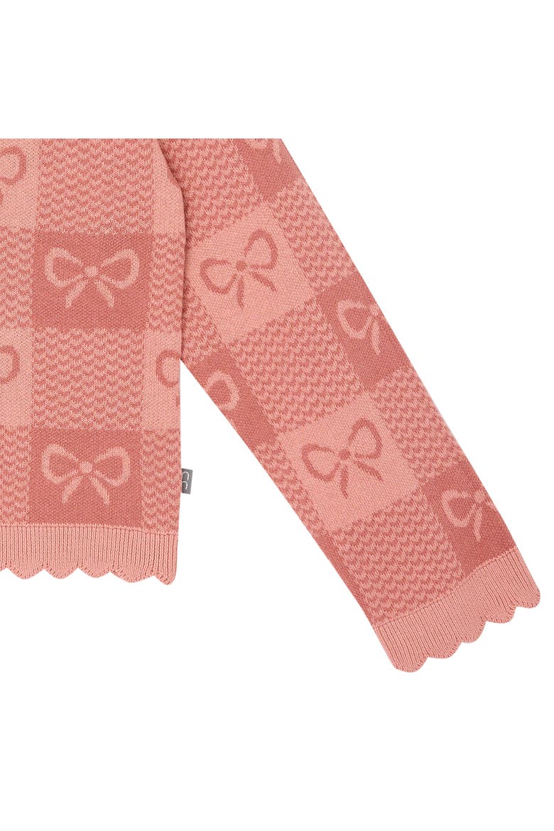 Jacquard Sweater Knit Top and Pant Set, Alternate, color, Pink Ribbons