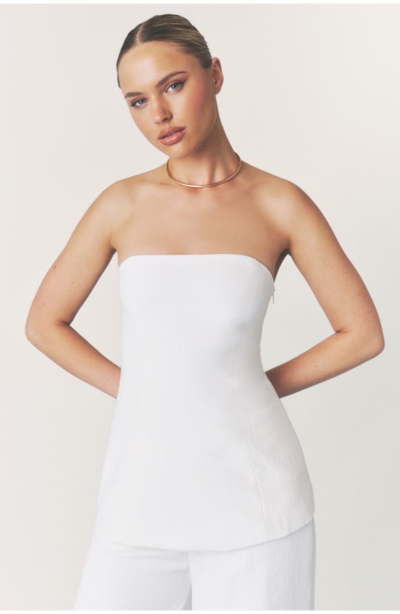 Six Stories Verity Tailored Bandeau Longline Top, Main, color, White